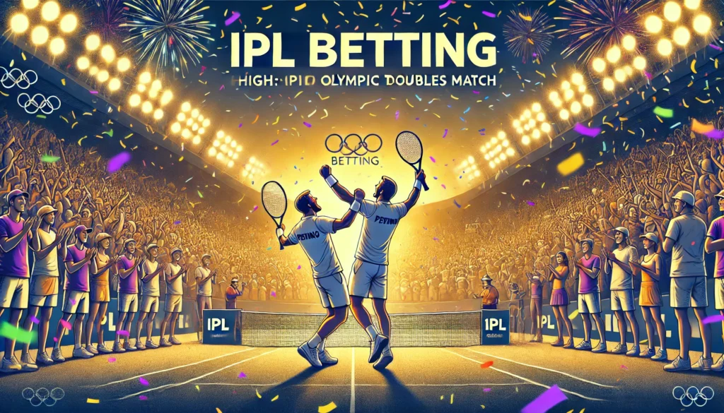 Olympic tennis doubles winners celebrating victory - IPL BETTING