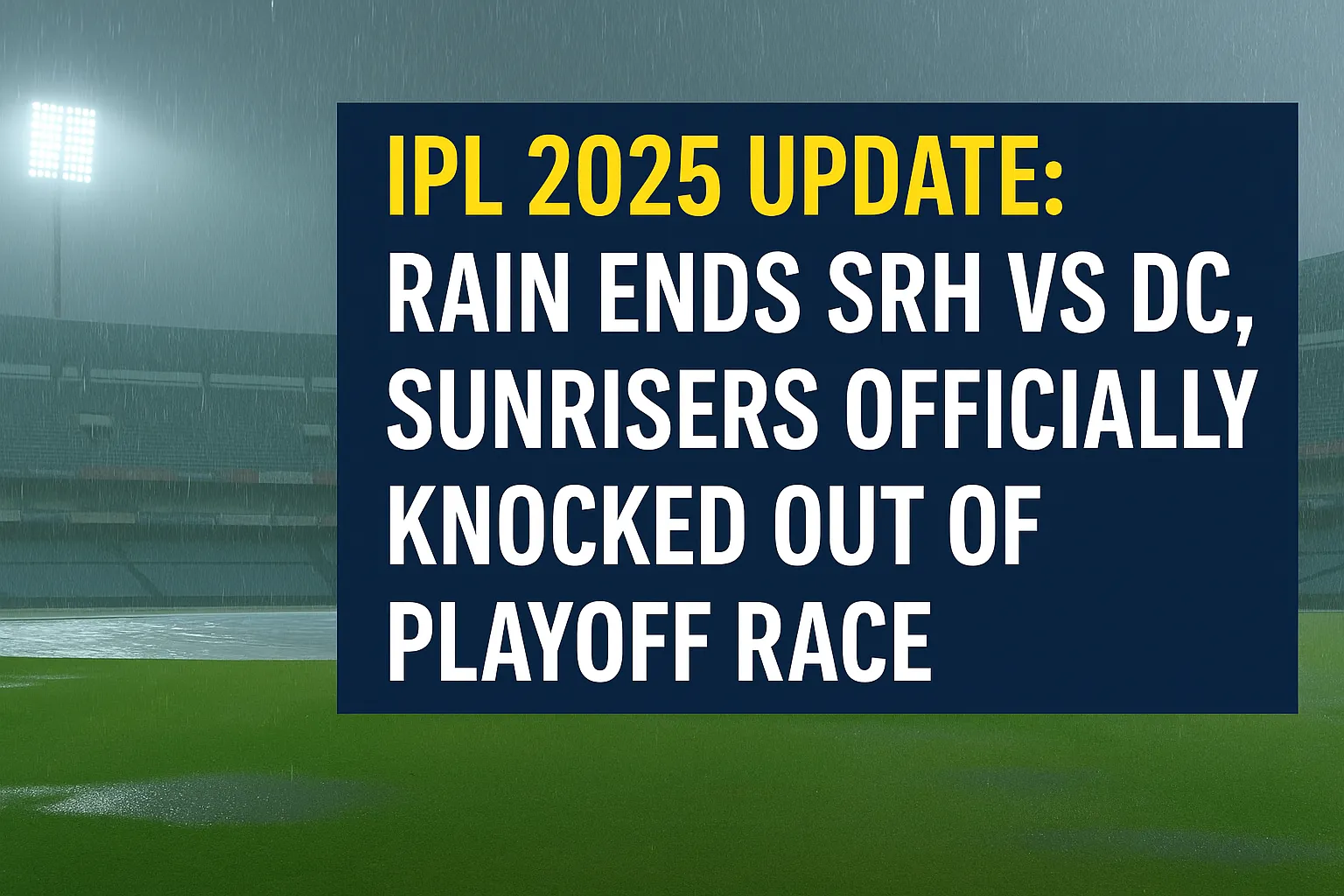 Rain Ends SRH Hopes in Thrilling IPL Turn