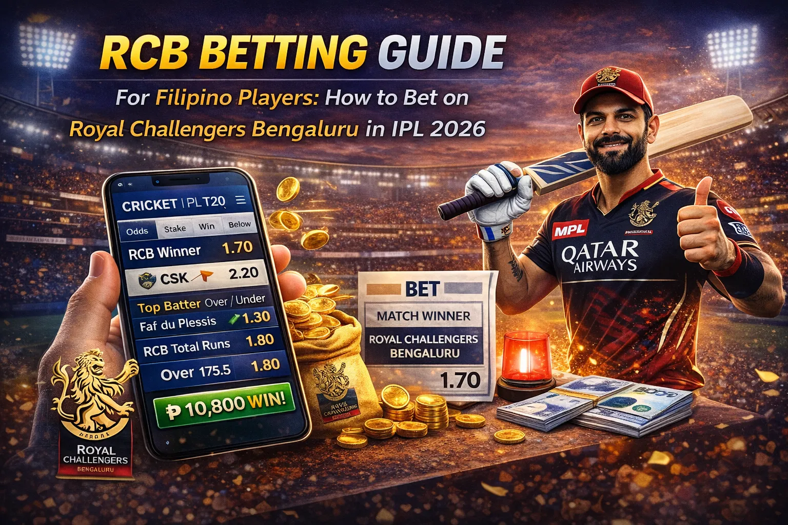 RCB Betting Guide for Filipino Players: How to Bet on Royal Challengers Bengaluru in IPL 2026