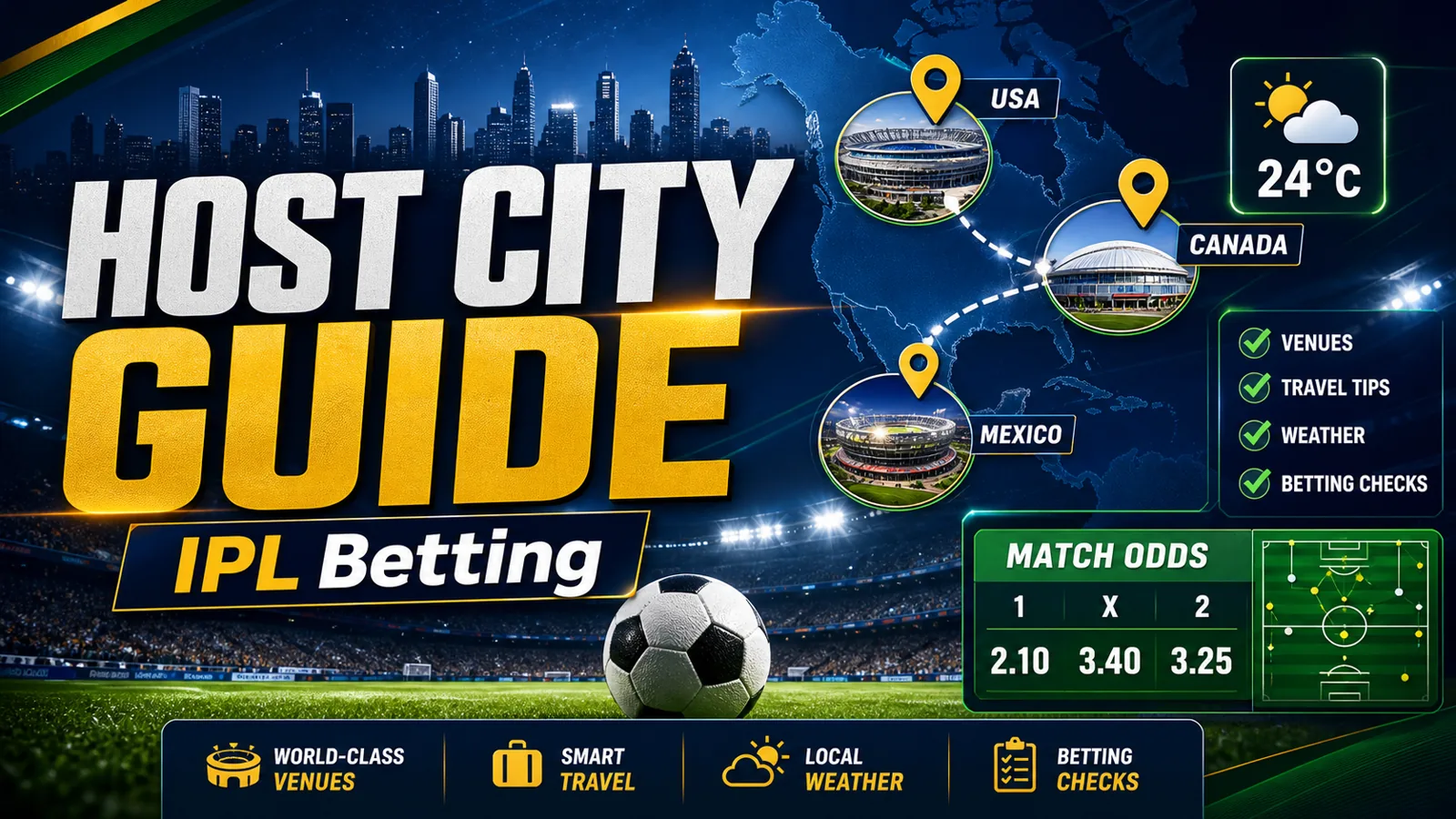 World Cup 2026 Host Cities and Venues: Travel, Weather, and Betting Checks