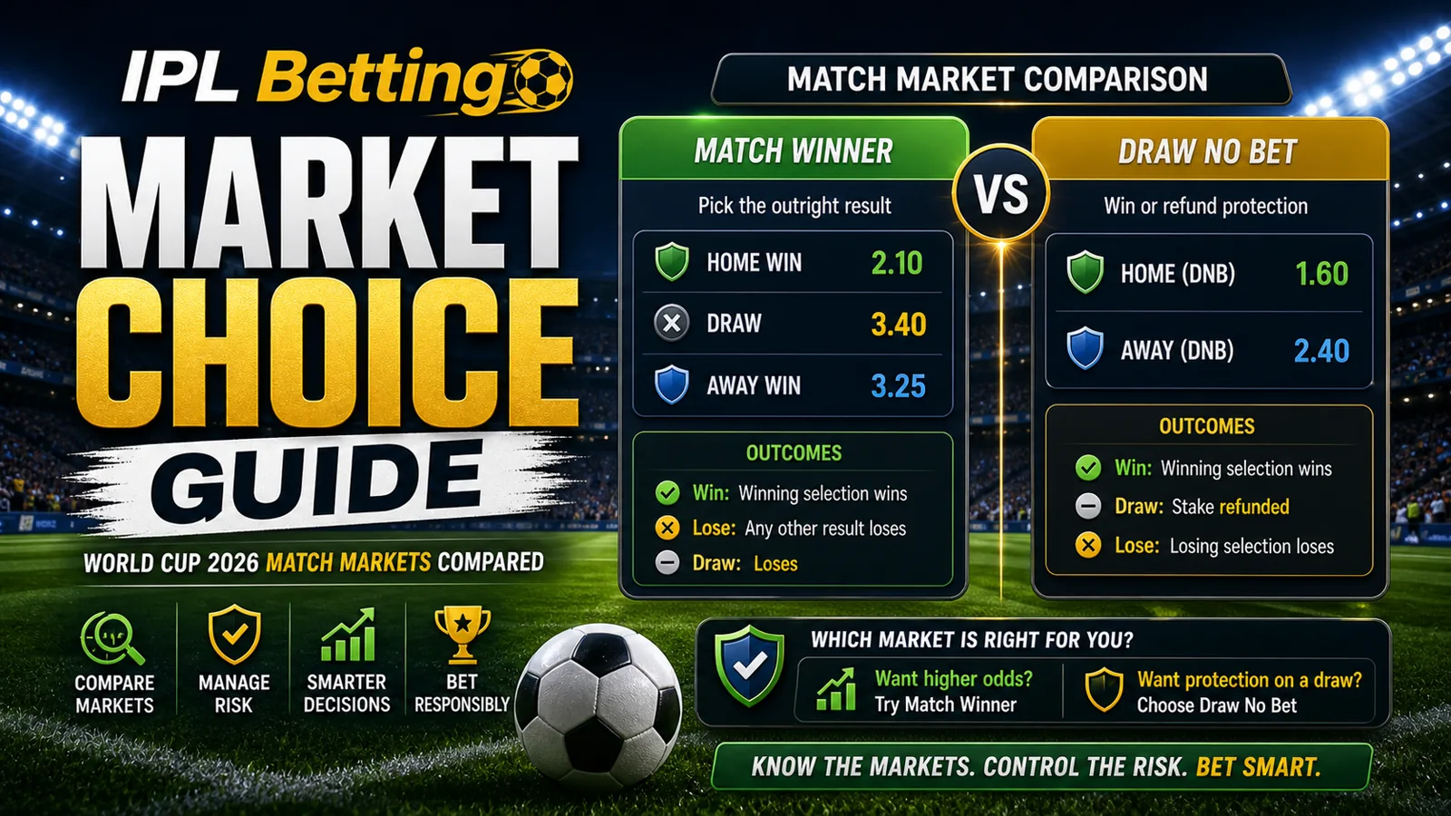 World Cup 2026 Match Winner vs Draw No Bet: How to Compare Football Markets
