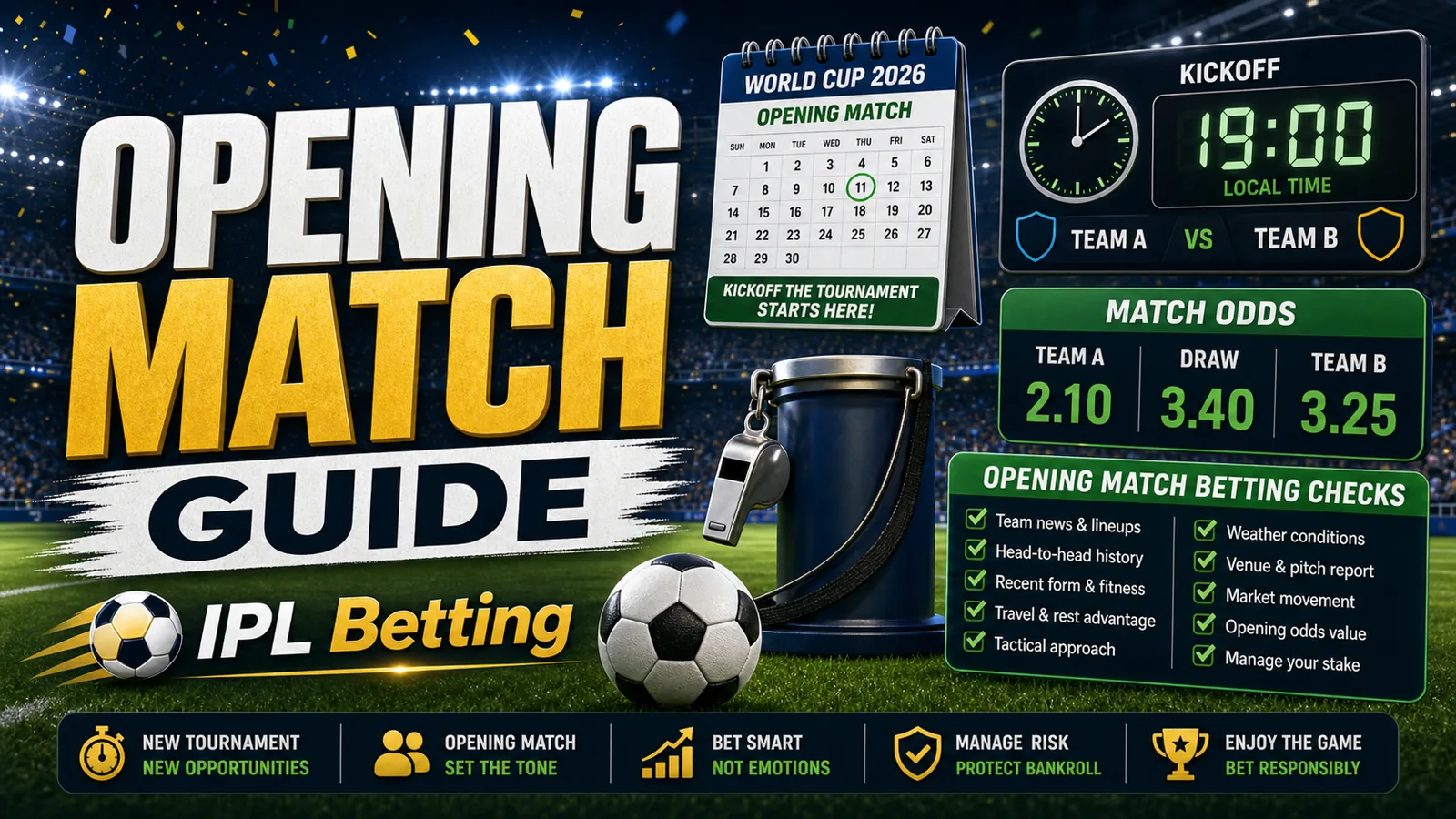 World Cup 2026 Opening Match Betting Checklist: Kickoff, Lineups, and Market Rules