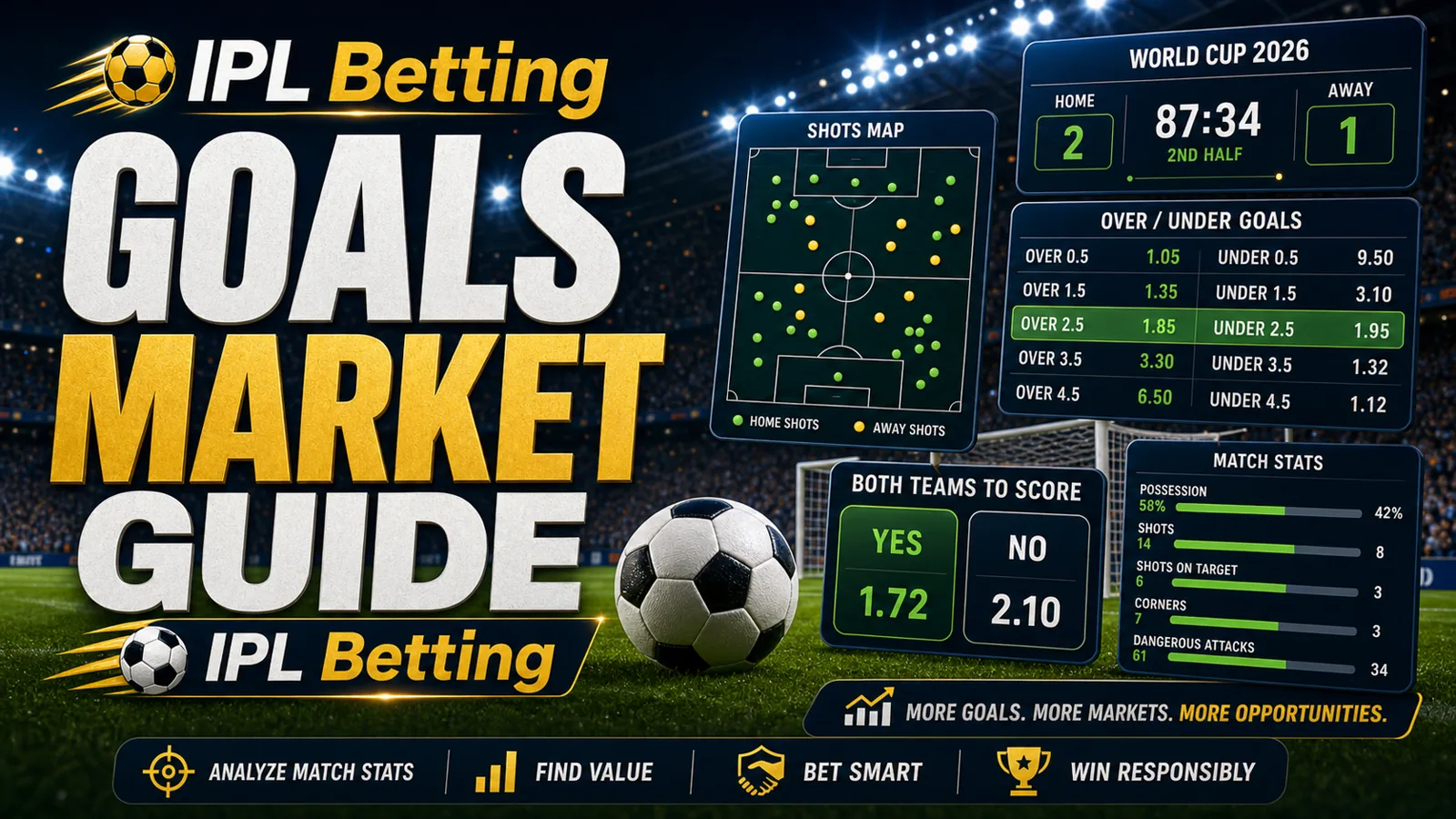 World Cup 2026 Over/Under Goals and BTTS Guide: Tempo, Finishing, and Game State