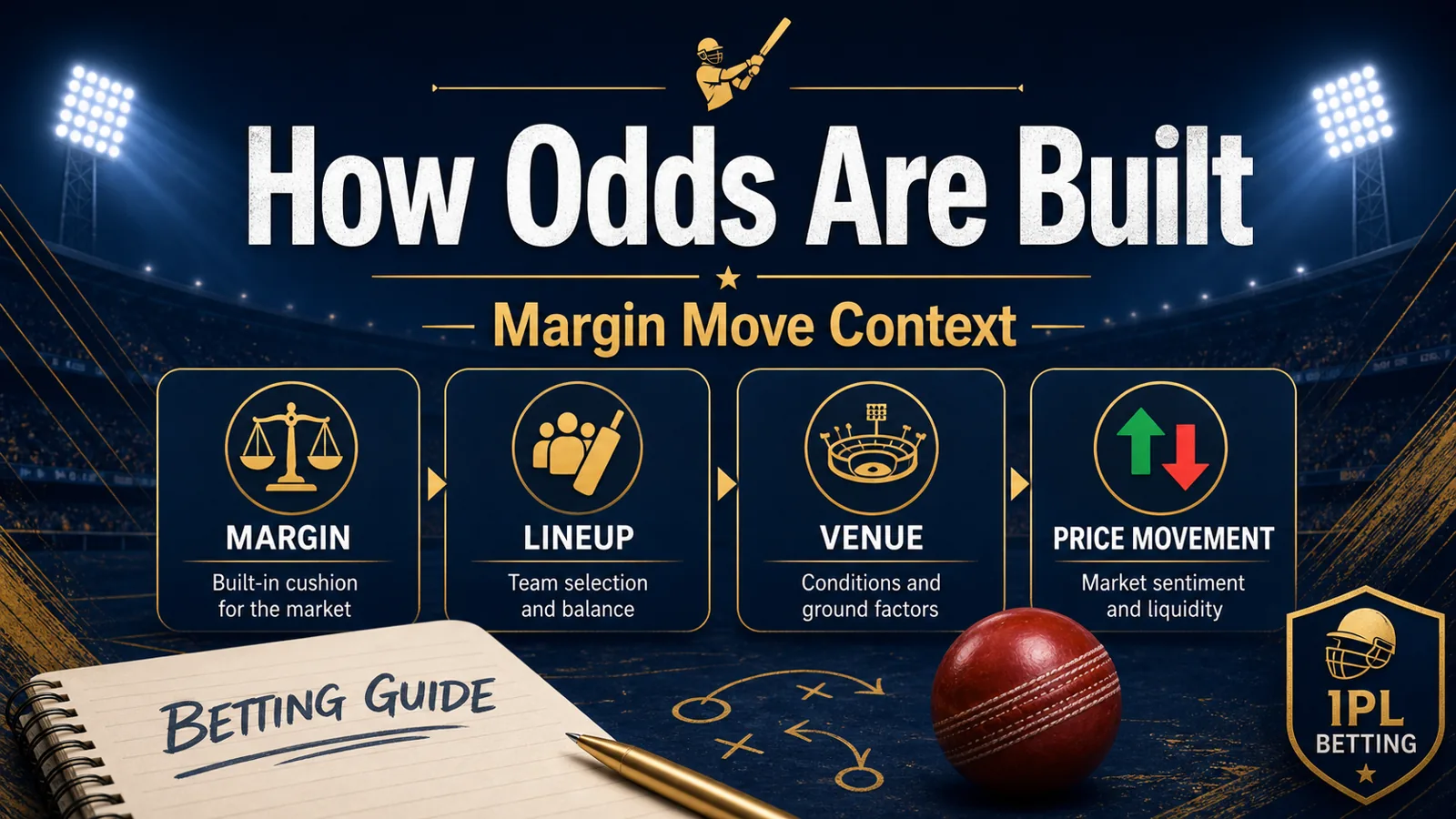 How Bookmakers Calculate IPL Odds: Margin, Price Moves, and Match Context