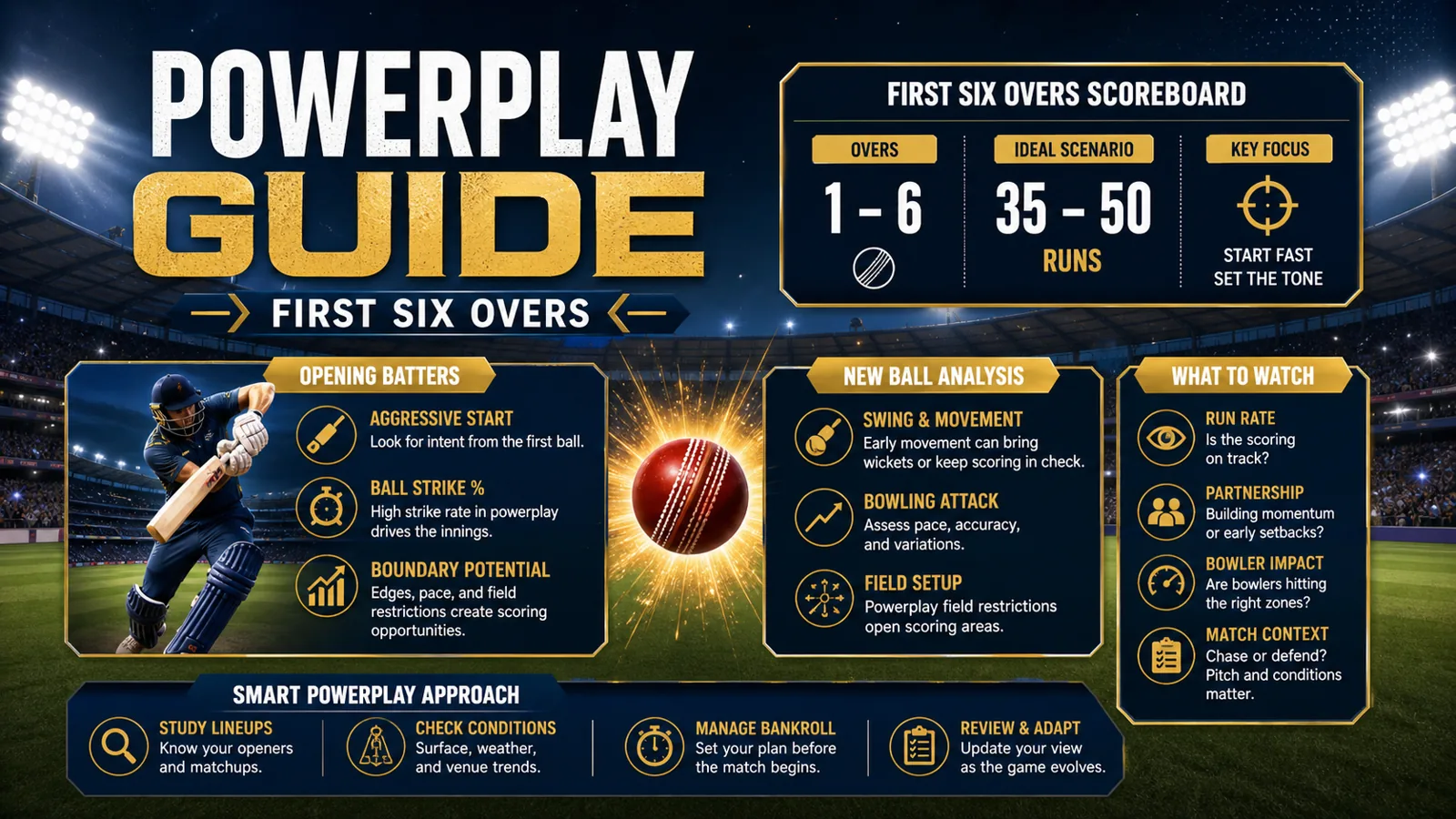 IPL Powerplay Betting Guide: First Six Overs, Matchups, and Pace Checks