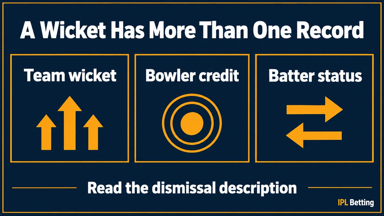 Cricket Dismissals Explained: Team Wickets, Bowler Credit, and Retired Batters
