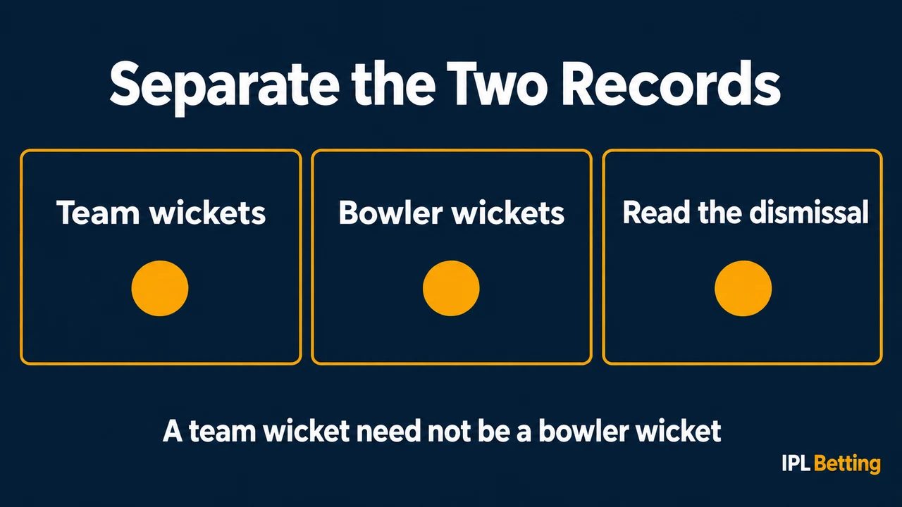 Cricket Dismissals: Wickets, Bowlers and Retired Batters — visual explanation