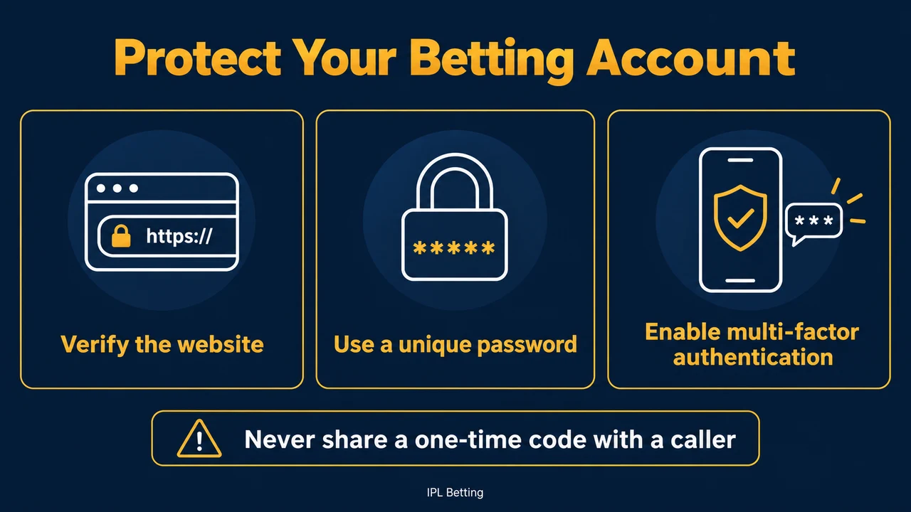Betting Account Security: Phishing and Verification — editorial illustration