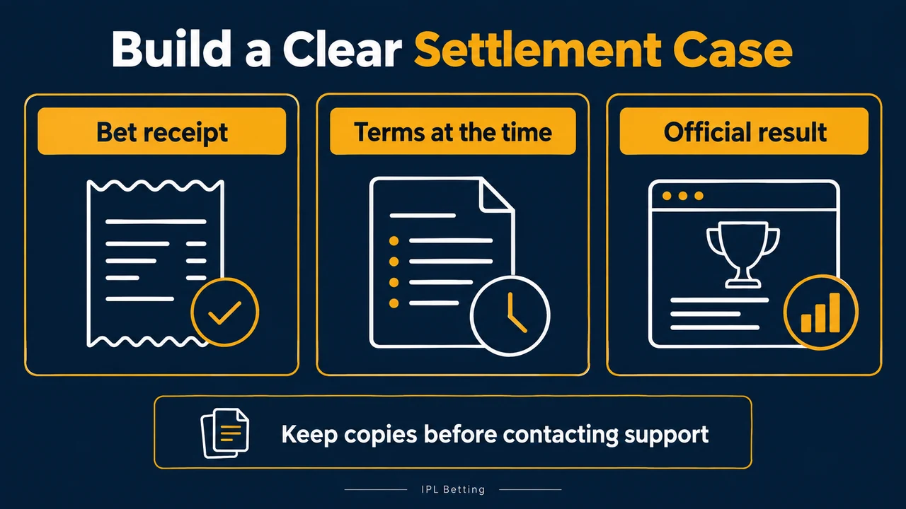 A Bet Settled Incorrectly? Building a Clear Support Case