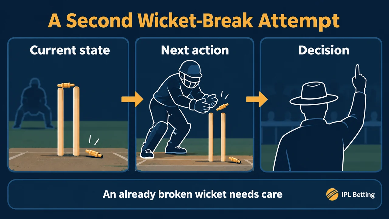 Original conceptual illustration. A later attempt must account for the wicket’s existing state.