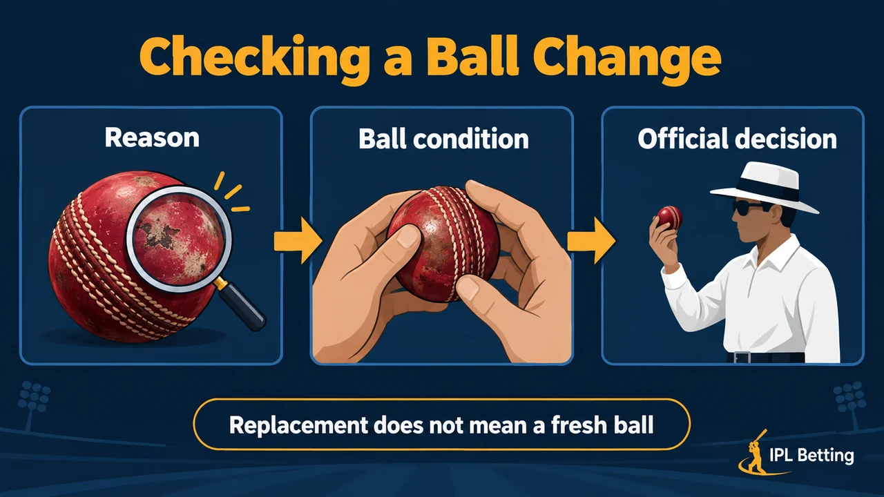 Original conceptual illustration. A replacement ball need not be a new ball; check the reason and official decision.