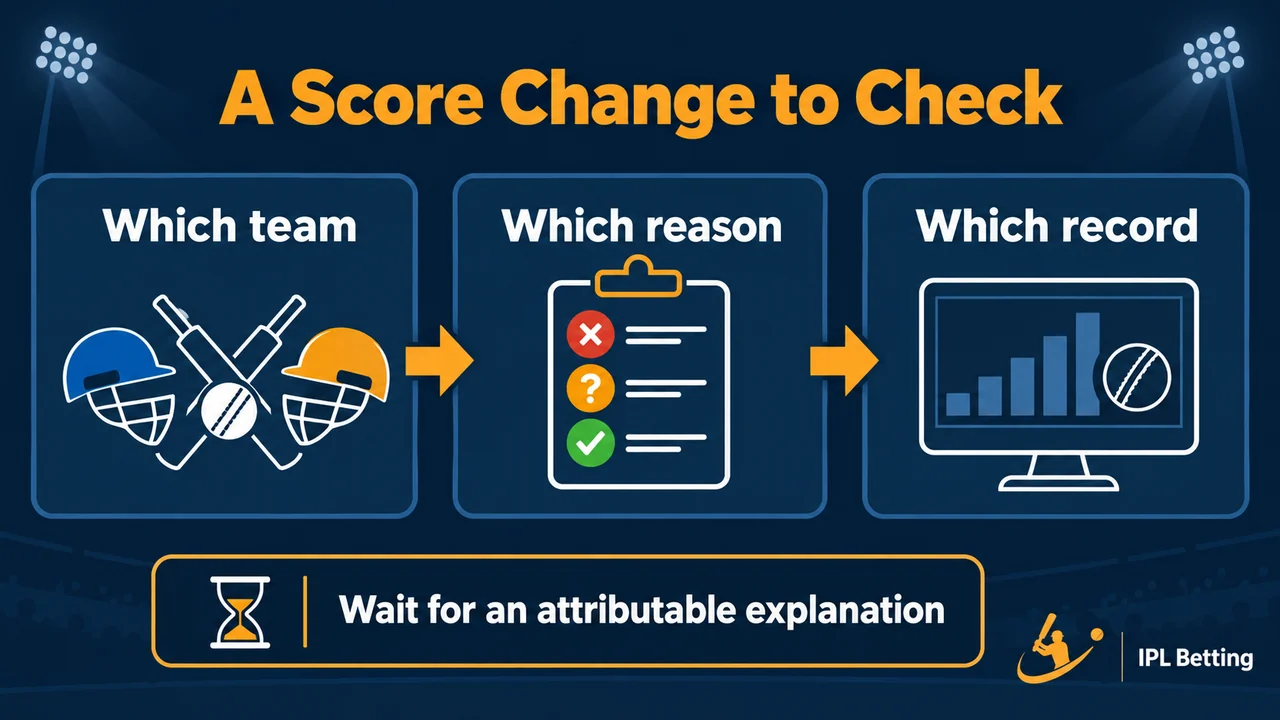 Original conceptual illustration. Check which team received the runs and which record explains the change.