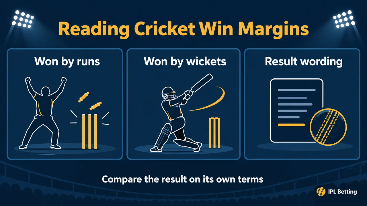 Won by Runs or Wickets? Reading a Cricket Result Without Mixing the Margins