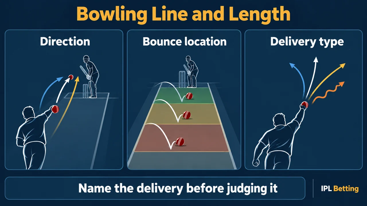 Cricket Bowling Line and Length: Yorkers, Full Tosses, and Short Balls