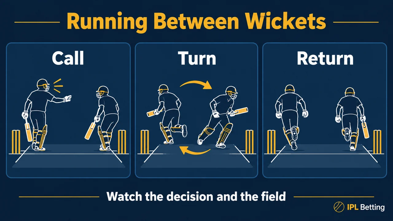 Running Between Wickets: Calls, Turning, and the Risk of a Second Run